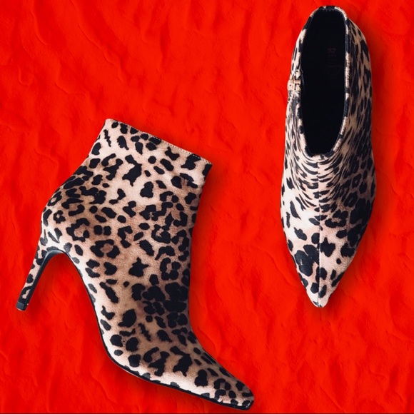 Sexy My Delicious Leopard Faux Suede Heeled Bootie - Picture 2 of 7